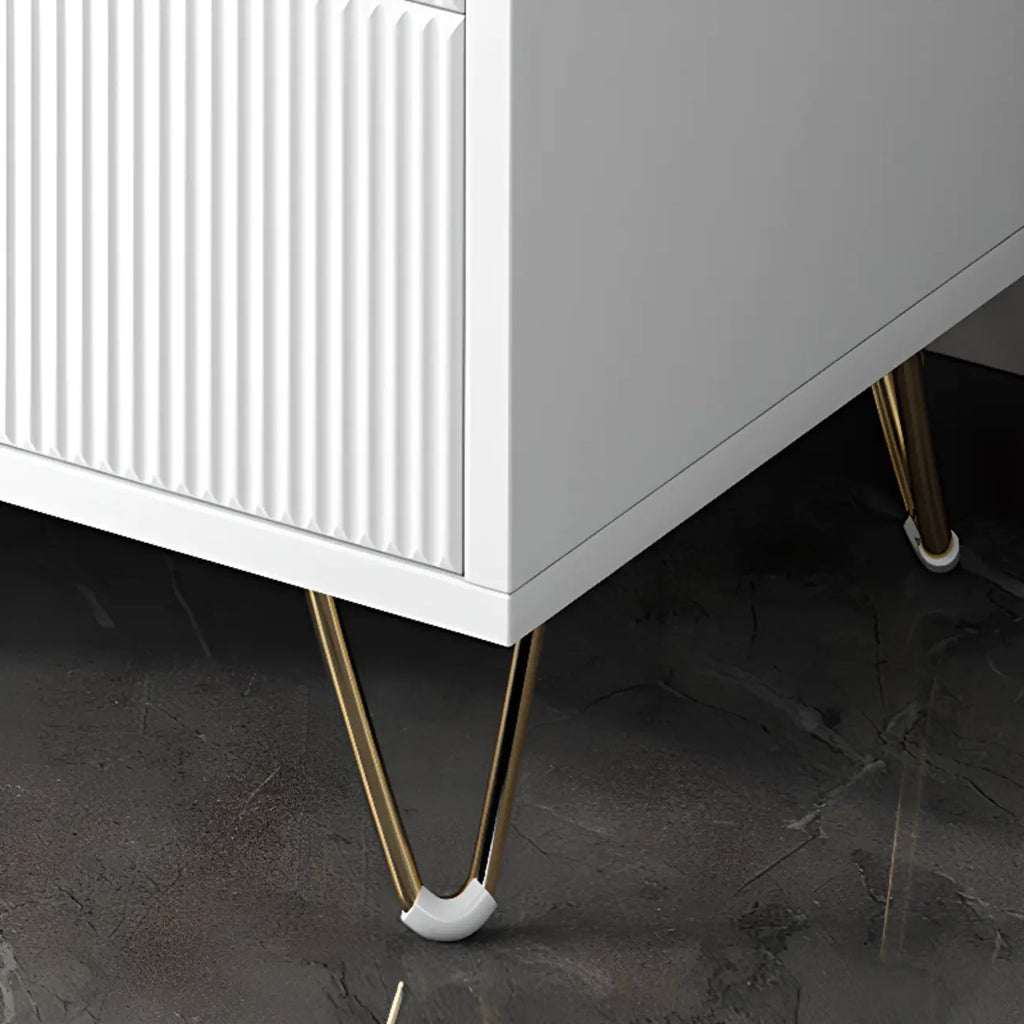 4 Legs Wood Storage Chest with Doors & Drawers for Home