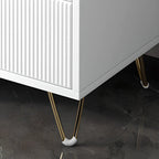 4 Legs Wood Storage Chest with Doors & Drawers for Home
