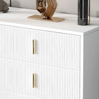 4 Legs Wood Storage Chest with Doors & Drawers for Home