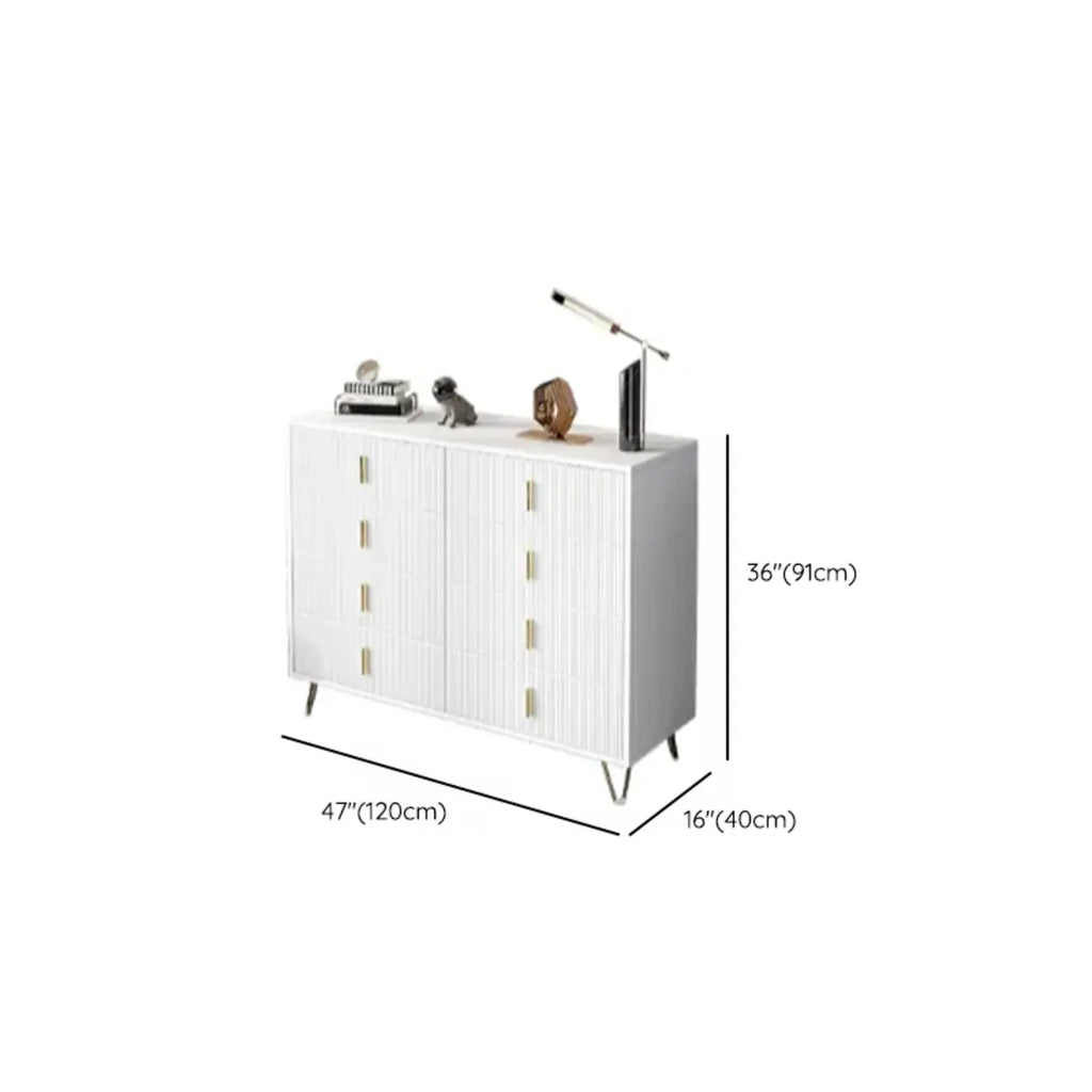 4 Legs Wood Storage Chest with Doors & Drawers for Home