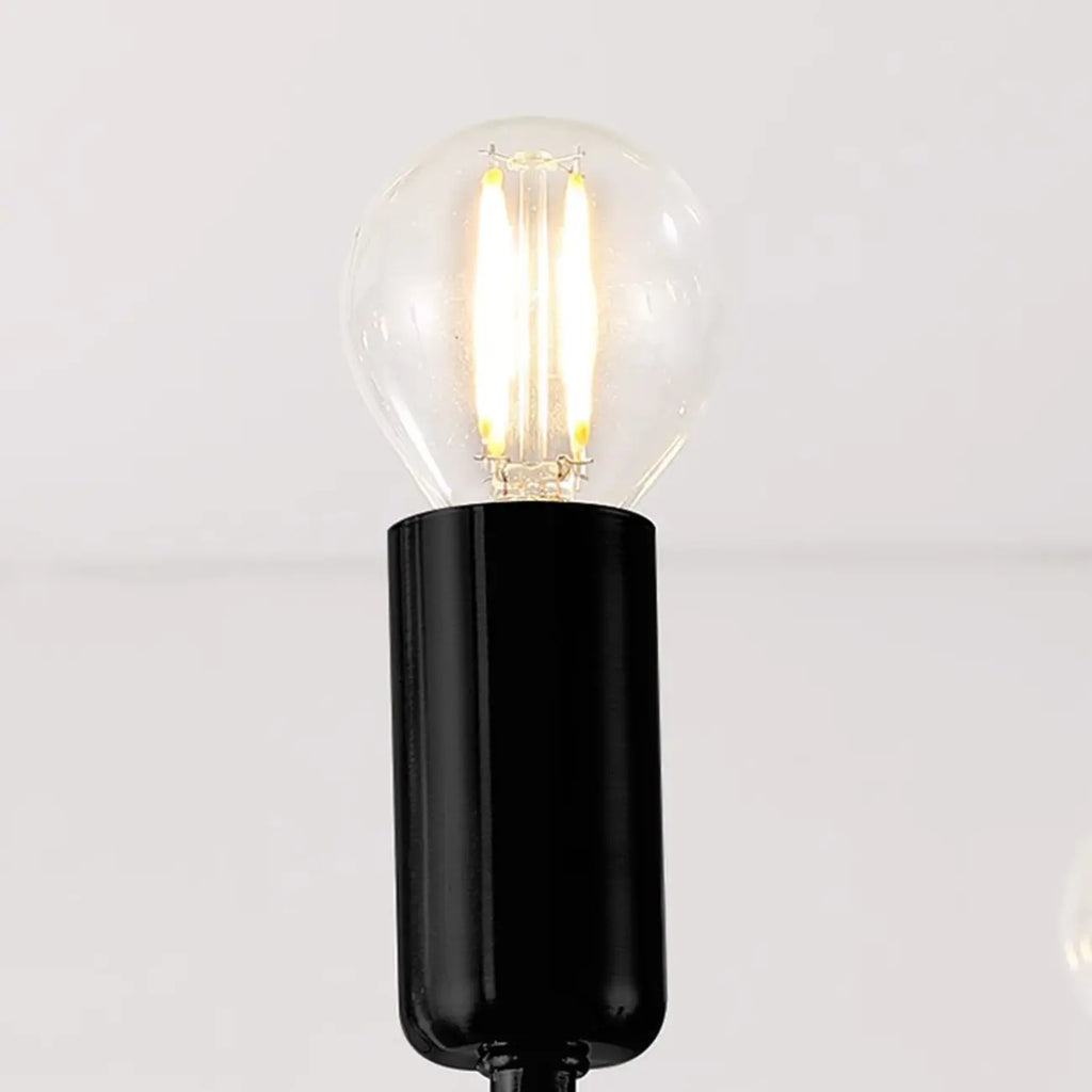 2 Tiers Industrial Black Iron Chandelier for Modern Interiors
