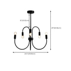 2 Tiers Industrial Black Iron Chandelier for Modern Interiors