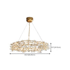 Modern Crystal Branch Chandelier with Adjustable Length