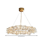 Modern Crystal Branch Chandelier with Adjustable Length