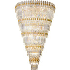 5-Tier Luxurious Crystal Chandelier for High Ceilings
