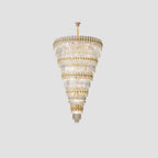 5-Tier Luxurious Crystal Chandelier for High Ceilings