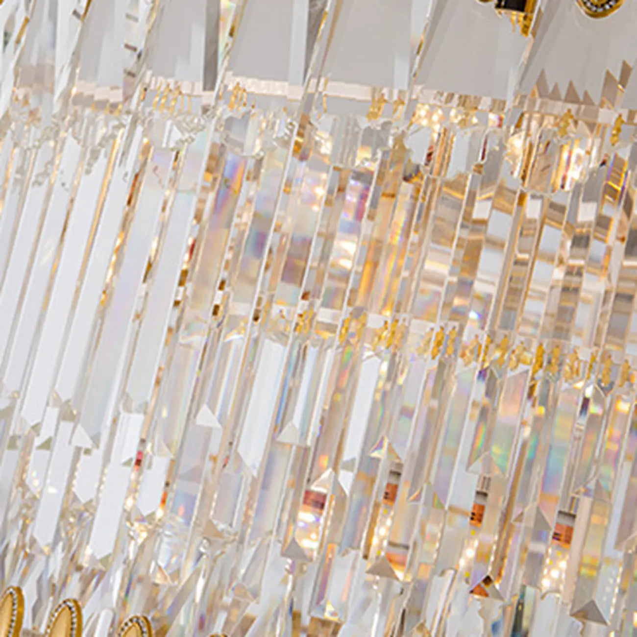 5-Tier Luxurious Crystal Chandelier for High Ceilings