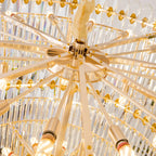 5-Tier Luxurious Crystal Chandelier for High Ceilings