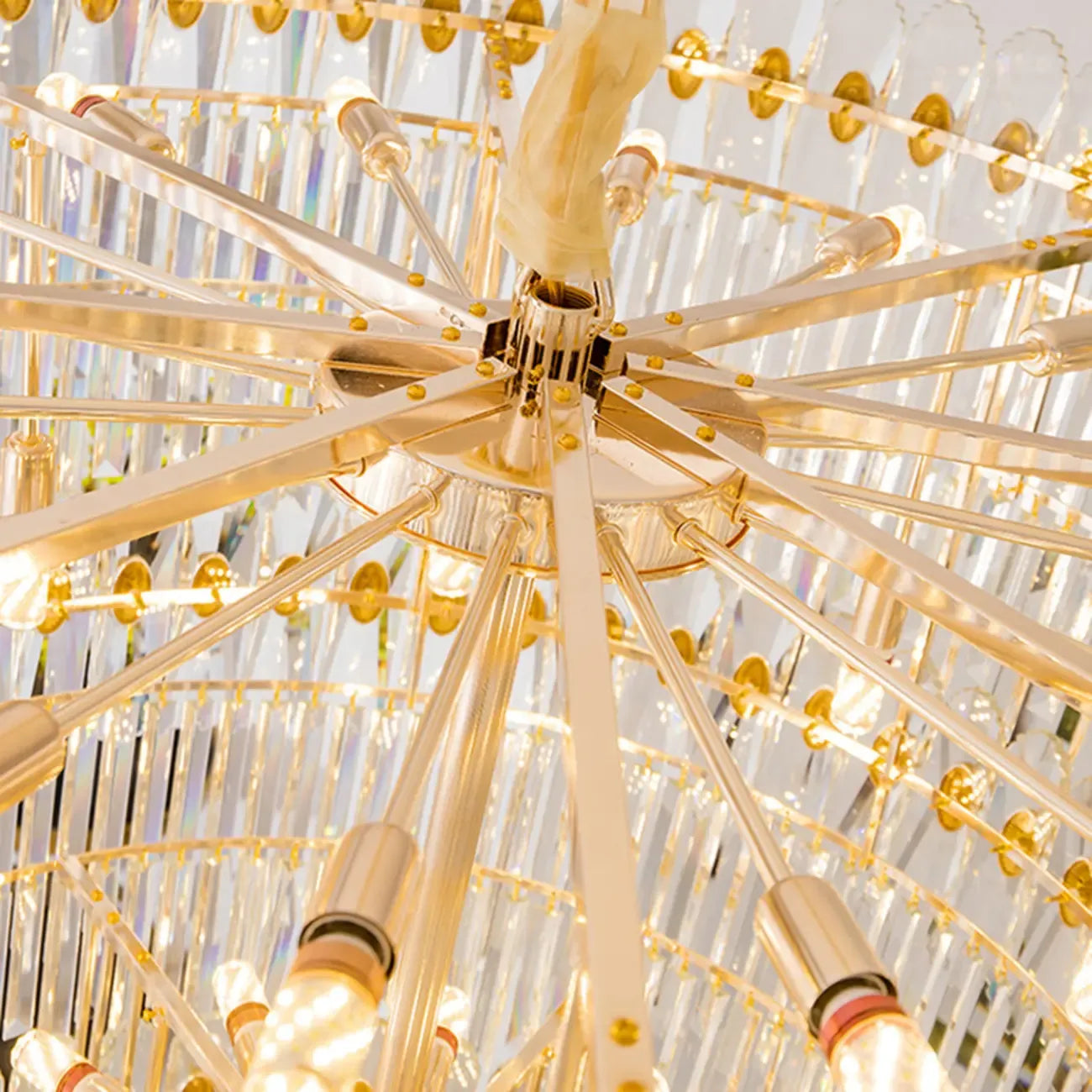5-Tier Luxurious Crystal Chandelier for High Ceilings