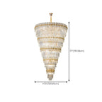 5-Tier Luxurious Crystal Chandelier for High Ceilings