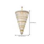 5-Tier Luxurious Crystal Chandelier for High Ceilings