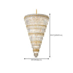 5-Tier Luxurious Crystal Chandelier for High Ceilings