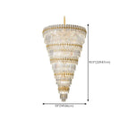 5-Tier Luxurious Crystal Chandelier for High Ceilings