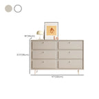 Dove Grey Wood Cabinet with Drawers for Living Room Storage