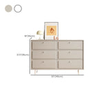 Dove Grey Wood Cabinet with Drawers for Living Room Storage
