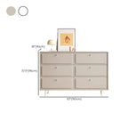 Dove Grey Wood Cabinet with Drawers for Living Room Storage