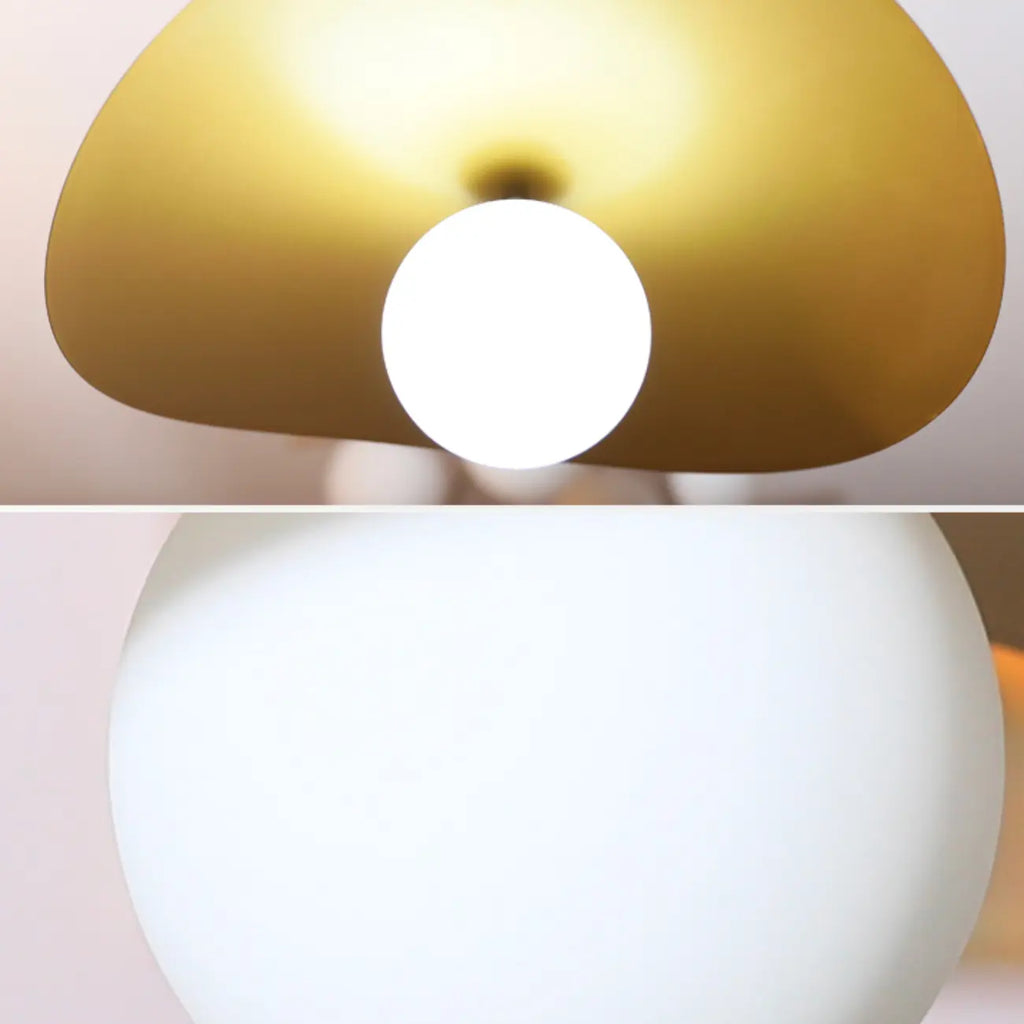 Designer White Glass Globe Pendant Light with Lotus Leaf Shade
