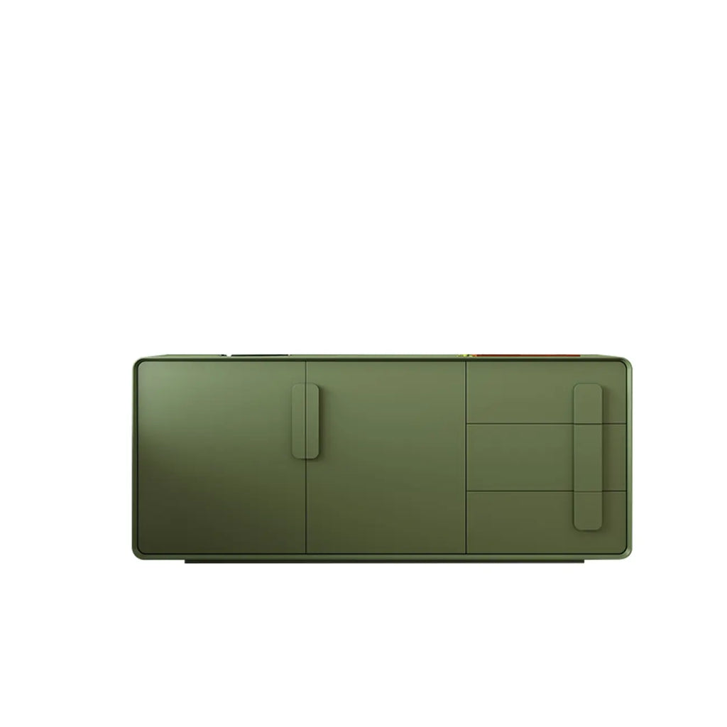 Composite Wood Green Storage Cabinet with Minimalist Style