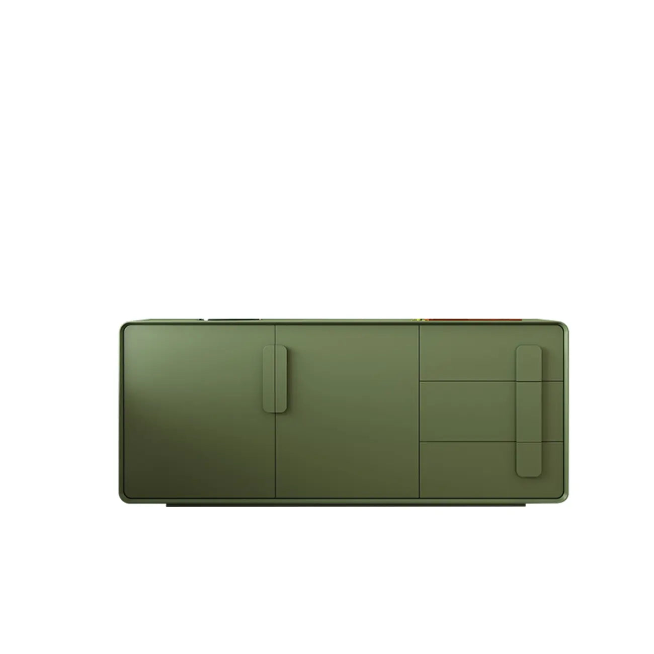 Composite Wood Green Storage Cabinet with Minimalist Style