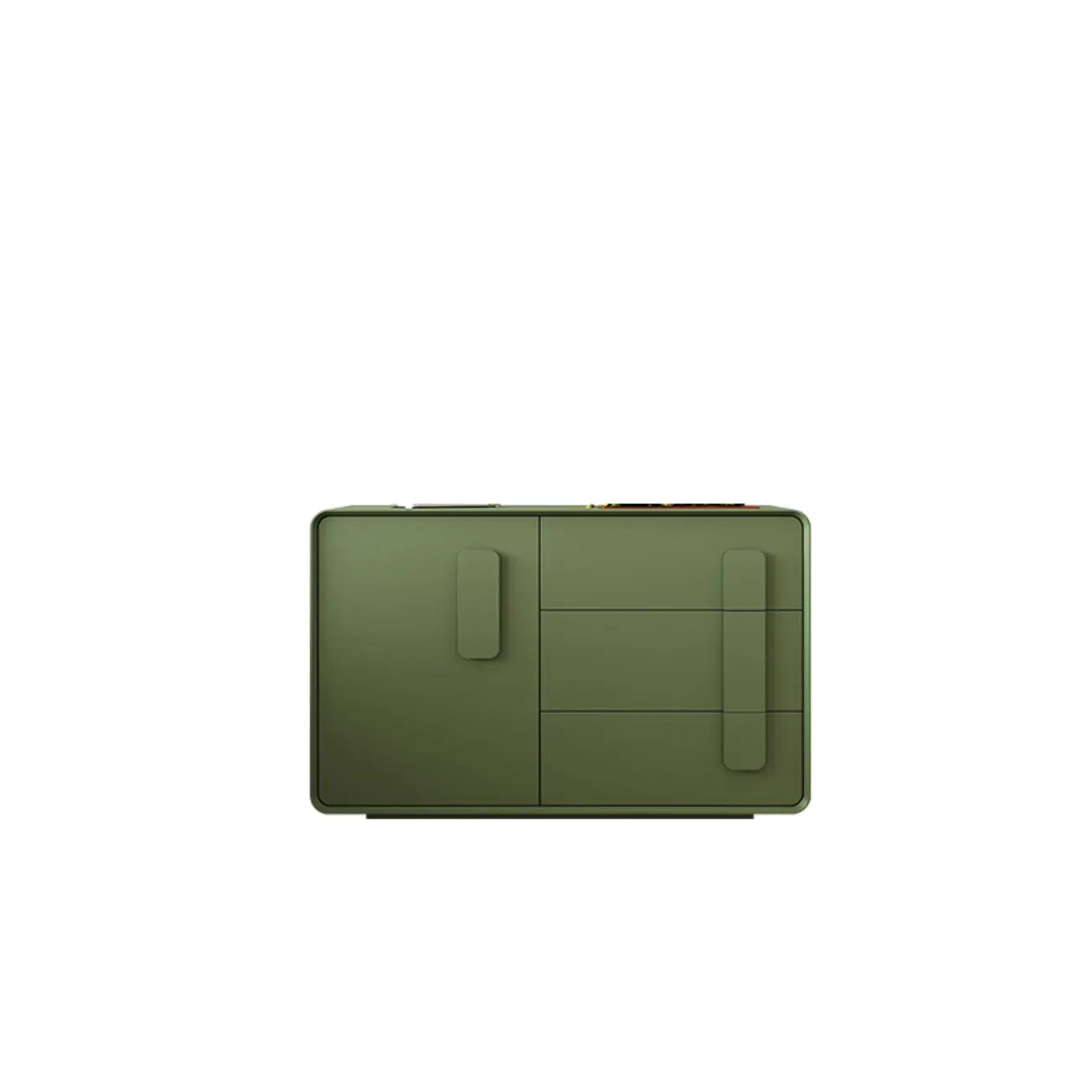 Composite Wood Green Storage Cabinet with Minimalist Style
