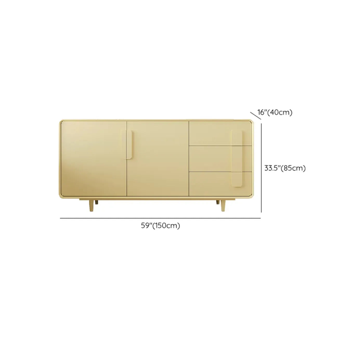 Composite Wood Green Storage Cabinet with Minimalist Style