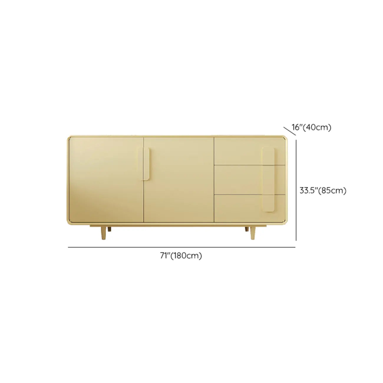 Composite Wood Green Storage Cabinet with Minimalist Style