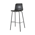 Brown Saddle Metal Frame Leather Counter Stools with Backs