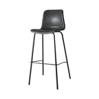 Brown Saddle Metal Frame Leather Counter Stools with Backs