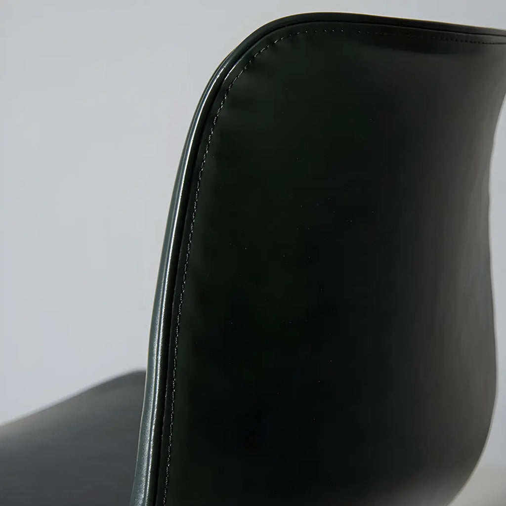 Brown Saddle Metal Frame Leather Counter Stools with Backs