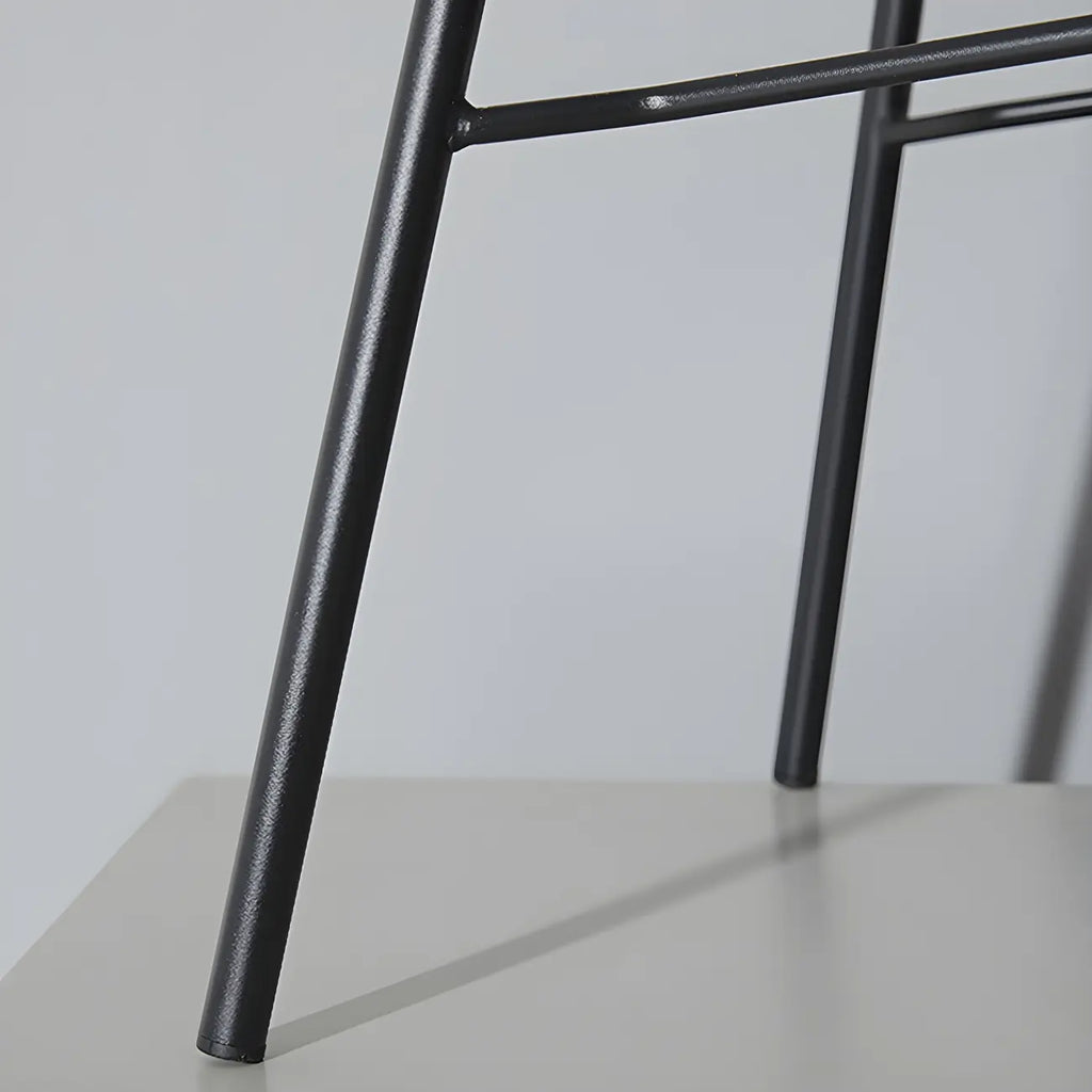 Brown Saddle Metal Frame Leather Counter Stools with Backs