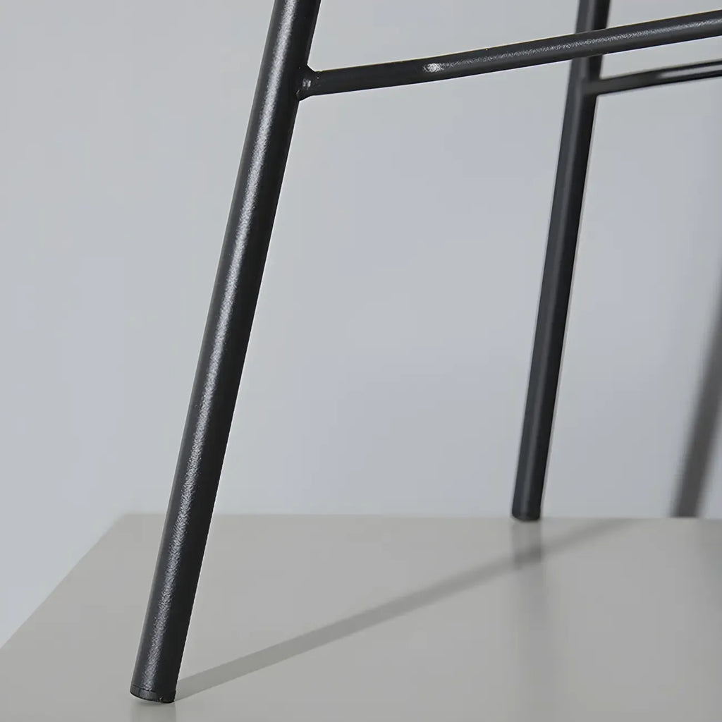 Brown Saddle Metal Frame Leather Counter Stools with Backs
