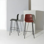Brown Saddle Metal Frame Leather Counter Stools with Backs