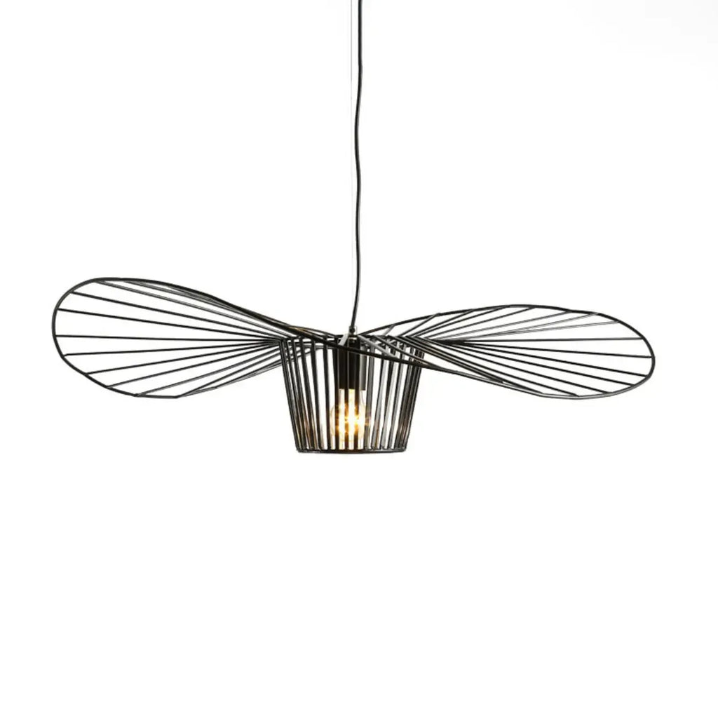 Contemporary Linear Wavey Lotus Leaf Hat Design Pendant Lamp