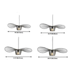 Contemporary Linear Wavey Lotus Leaf Hat Design Pendant Lamp