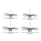Contemporary Linear Wavey Lotus Leaf Hat Design Pendant Lamp