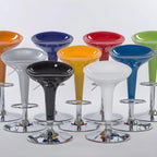 Plastic Chrome Swivel Bar Stool Height Adjustable