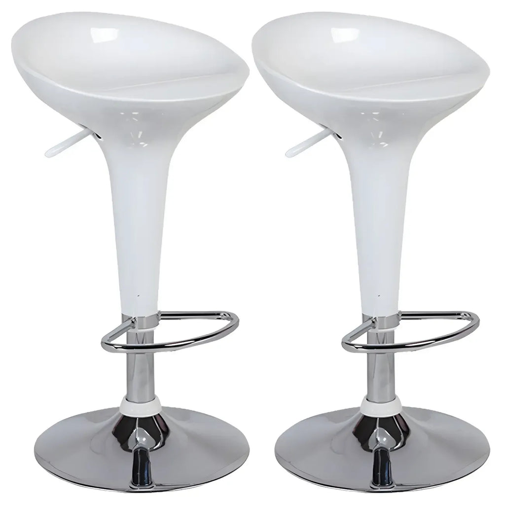 Plastic Chrome Swivel Bar Stool Height Adjustable