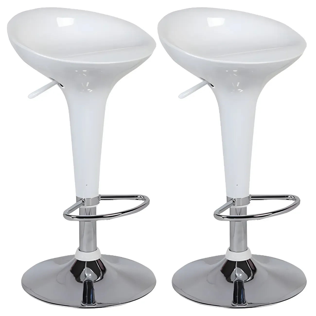 Plastic Chrome Swivel Bar Stool Height Adjustable