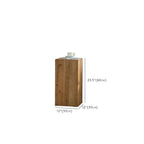 Natural Finish Square Rustic Wood End Table