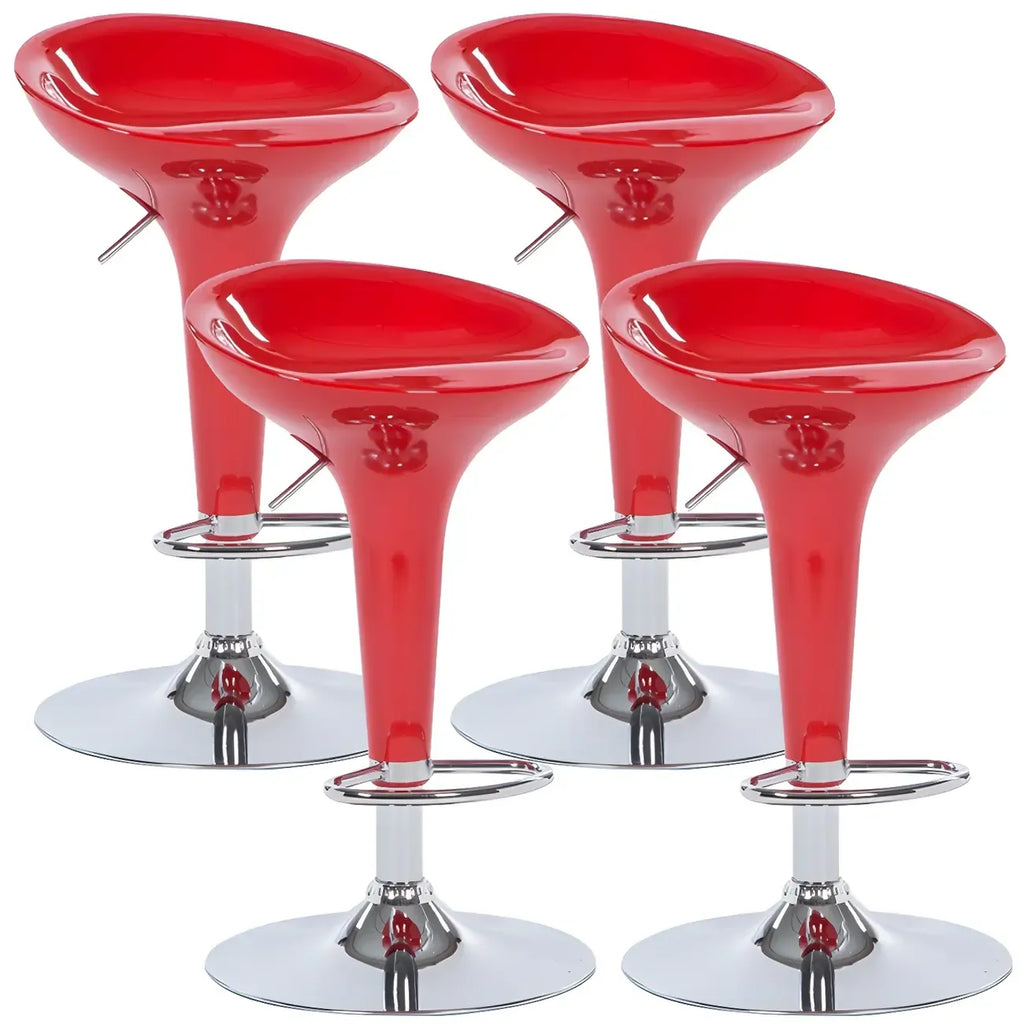 Plastic Chrome Swivel Bar Stool Height Adjustable