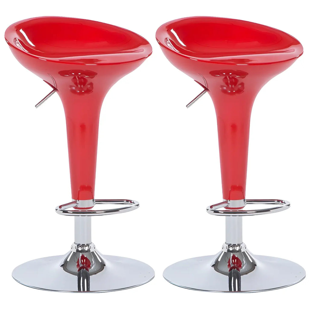 Plastic Chrome Swivel Bar Stool Height Adjustable