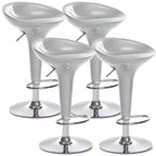 Plastic Chrome Swivel Bar Stool Height Adjustable