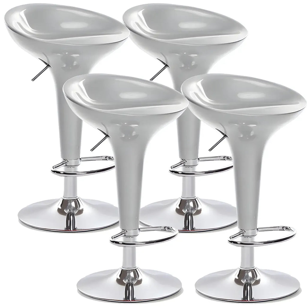 Plastic Chrome Swivel Bar Stool Height Adjustable