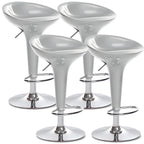 Plastic Chrome Swivel Bar Stool Height Adjustable