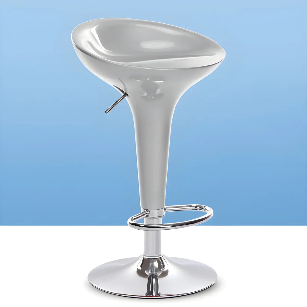 Plastic Chrome Swivel Bar Stool Height Adjustable