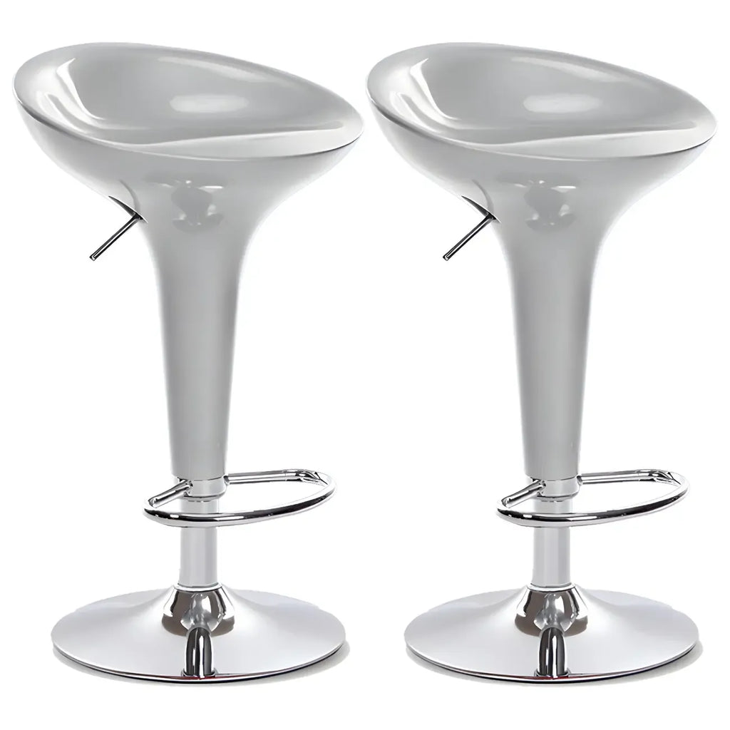 Plastic Chrome Swivel Bar Stool Height Adjustable