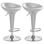 Plastic Chrome Swivel Bar Stool Height Adjustable