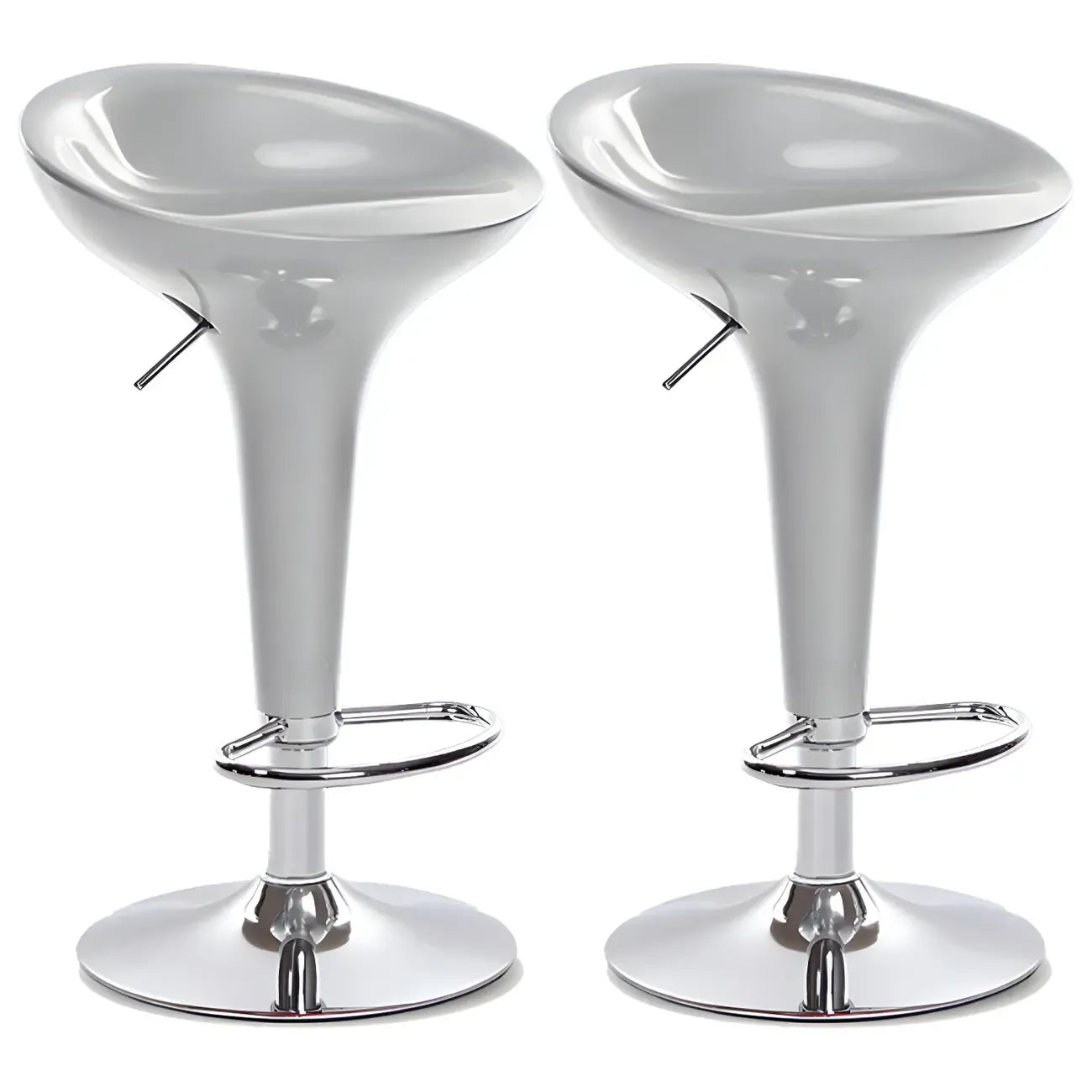 Plastic Chrome Swivel Bar Stool Height Adjustable