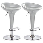 Plastic Chrome Swivel Bar Stool Height Adjustable