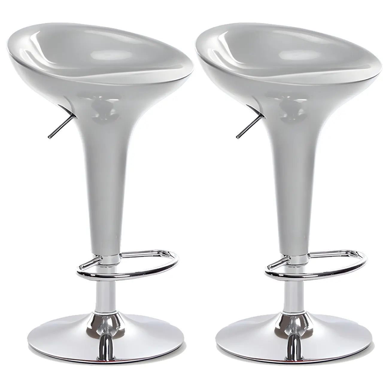 Plastic Chrome Swivel Bar Stool Height Adjustable